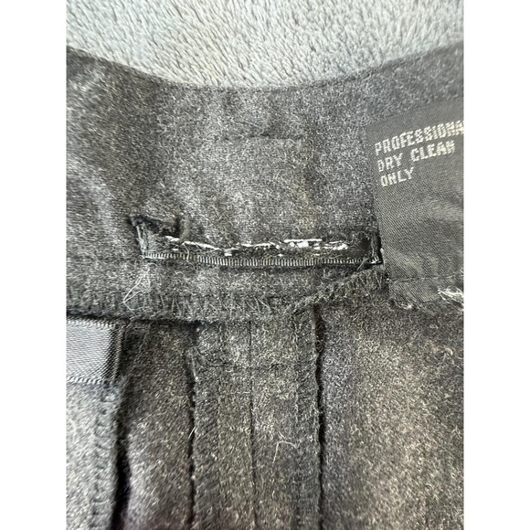 ALL PURE WOOL Womens Size 4Dark Grey Pleated Cuff Dress Pants Professional - Picture 6 of 6